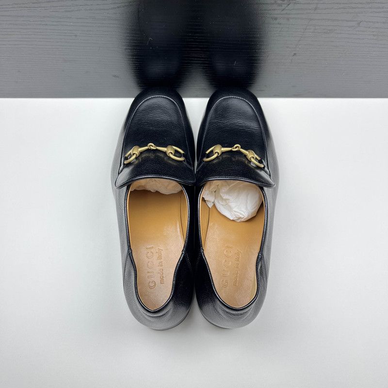 Gucci Gucci Jordaan Black Leather Slip-On Shoes 0079 Size US 7.5 / EU 40-41 - 9 Thumbnail