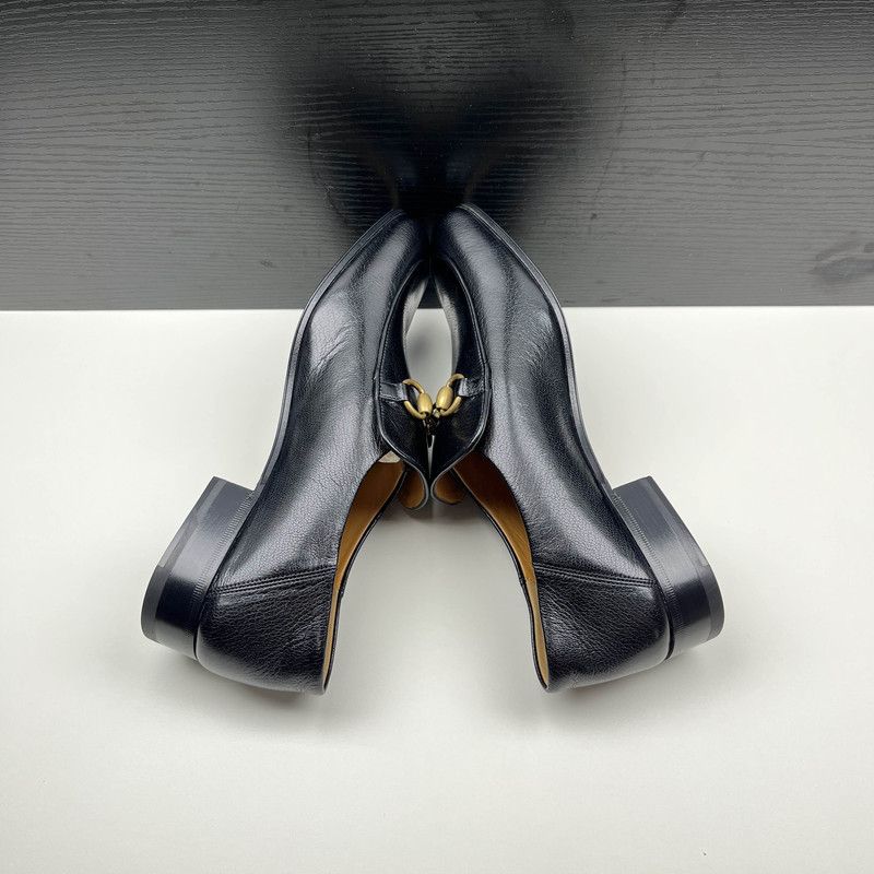 Gucci Gucci Jordaan Black Leather Slip-On Shoes 0079 Size US 7.5 / EU 40-41 - 7 Thumbnail