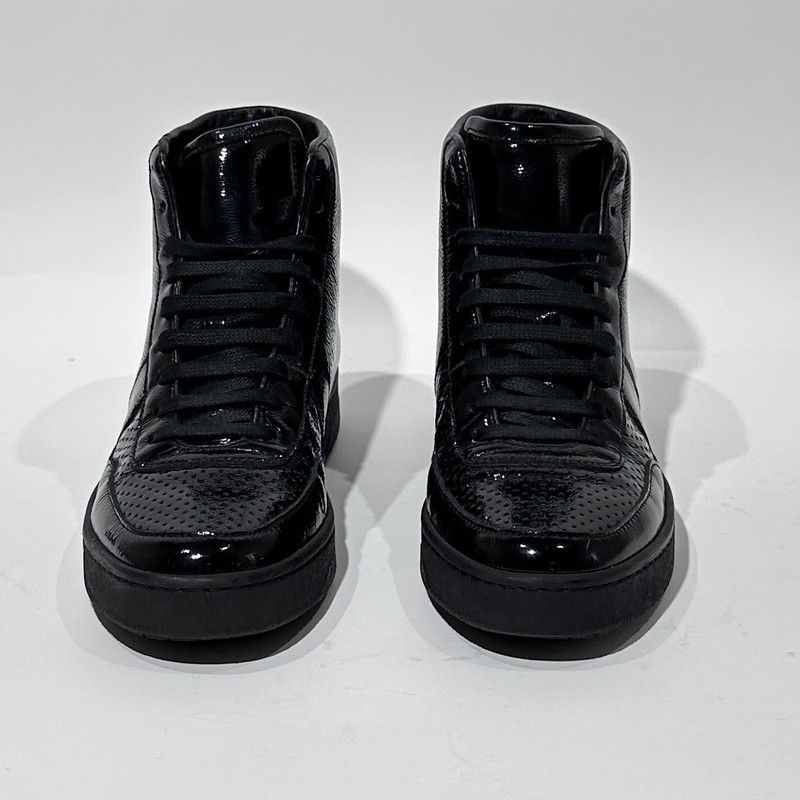 Gucci Gucci Stylish High-Top Sneakers in Black 0079 Size US 5.5 / EU 38 - 2 Thumbnail