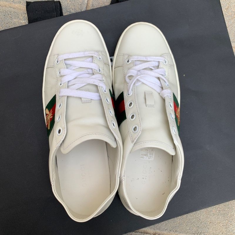 Gucci Gucci Ace Leather Bee Sneakers for Men 0079 Size US 6.5 / EU 39-40 - 7 Thumbnail