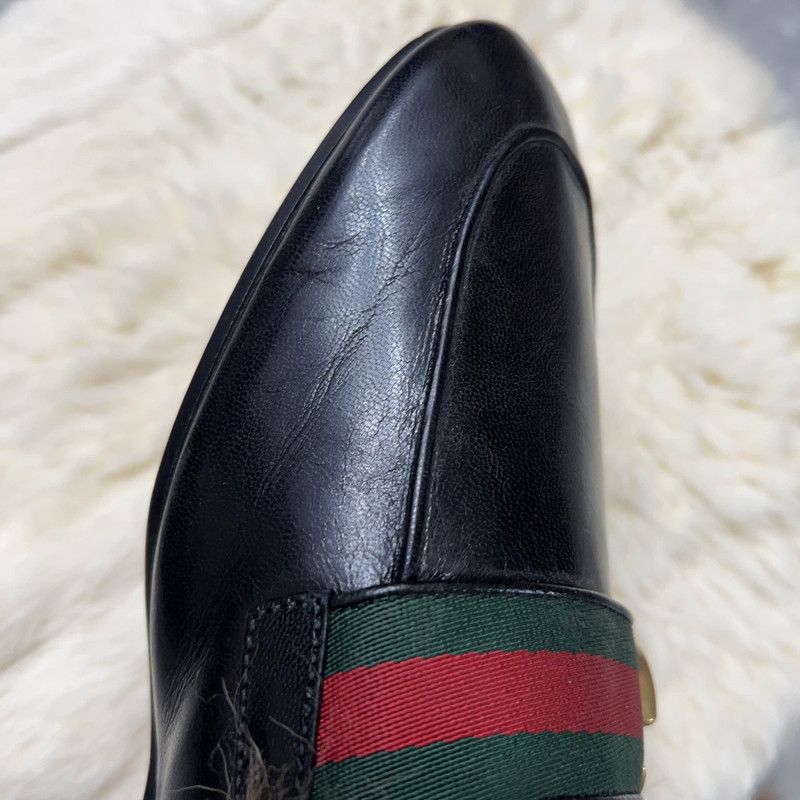 Gucci Gucci Princetown Black Fur Slide Slippers for Men 0079 Size US 8.5 / EU 41-42 - 8 Thumbnail