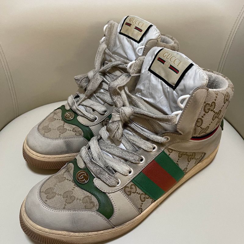 Gucci Gucci Screener Vintage Sneakers in Brown Leather 0079 Size US 10.5 / EU 43-44 - 6 Thumbnail
