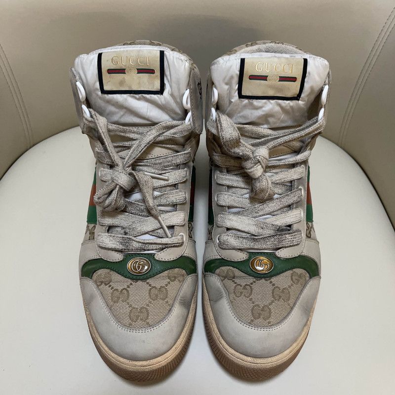 Gucci Gucci Screener Vintage Sneakers in Brown Leather 0079 Size US 10.5 / EU 43-44 - 2 Thumbnail