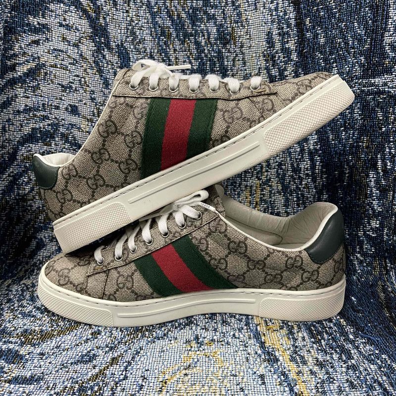 Gucci Gucci Ace Leather Low-Top Sneakers 0079 Size US 8.5 / EU 41-42 - 9 Thumbnail