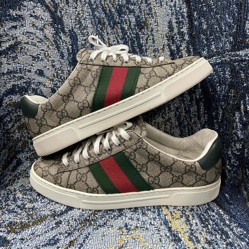 Gucci Gucci Ace Leather Low-Top Sneakers 0079 Size US 8.5 / EU 41-42 - 10 Thumbnail
