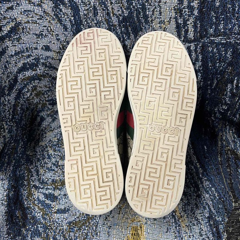 Gucci Gucci Ace Leather Low-Top Sneakers 0079 Size US 8.5 / EU 41-42 - 4 Thumbnail