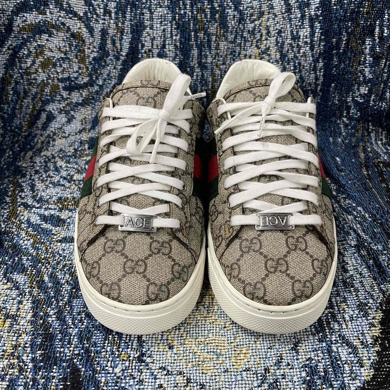 Gucci Gucci Ace Leather Low-Top Sneakers 0079 Size US 8.5 / EU 41-42 - 2 Thumbnail