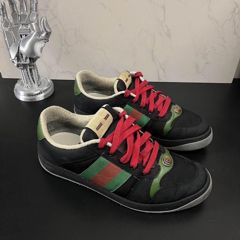 Gucci Gucci Screener GG Enamel Suede Low-top Sneakers 0079 Size US 7 / EU 40 - 6 Thumbnail