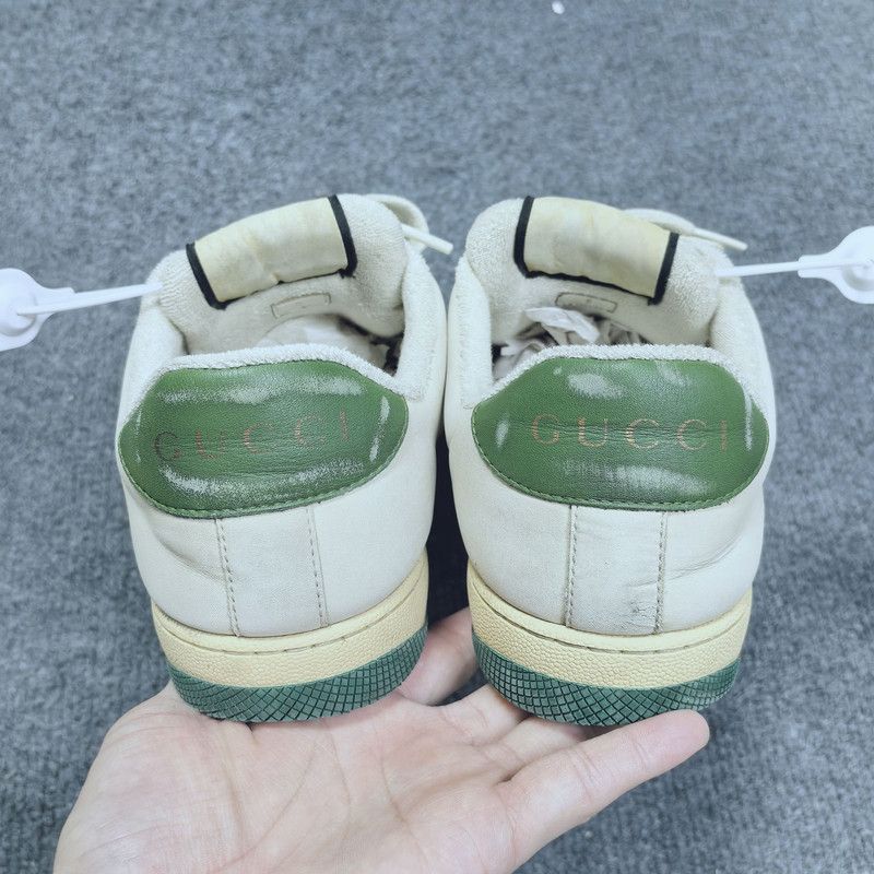 Gucci Gucci Screener Dirty Sneakers in Green and Beige 0079 Size US 8.5 / EU 41-42 - 3 Thumbnail
