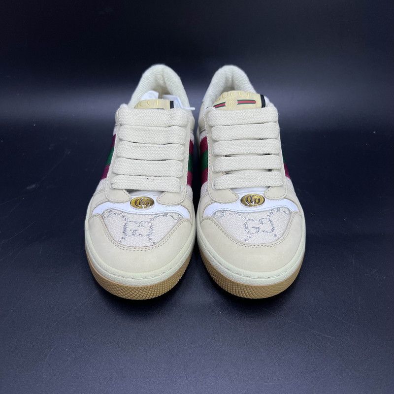 Gucci Gucci Kids Beige Round-Toe Low-Top Sneakers 0079 Size US 11 / EU 44 - 2 Thumbnail