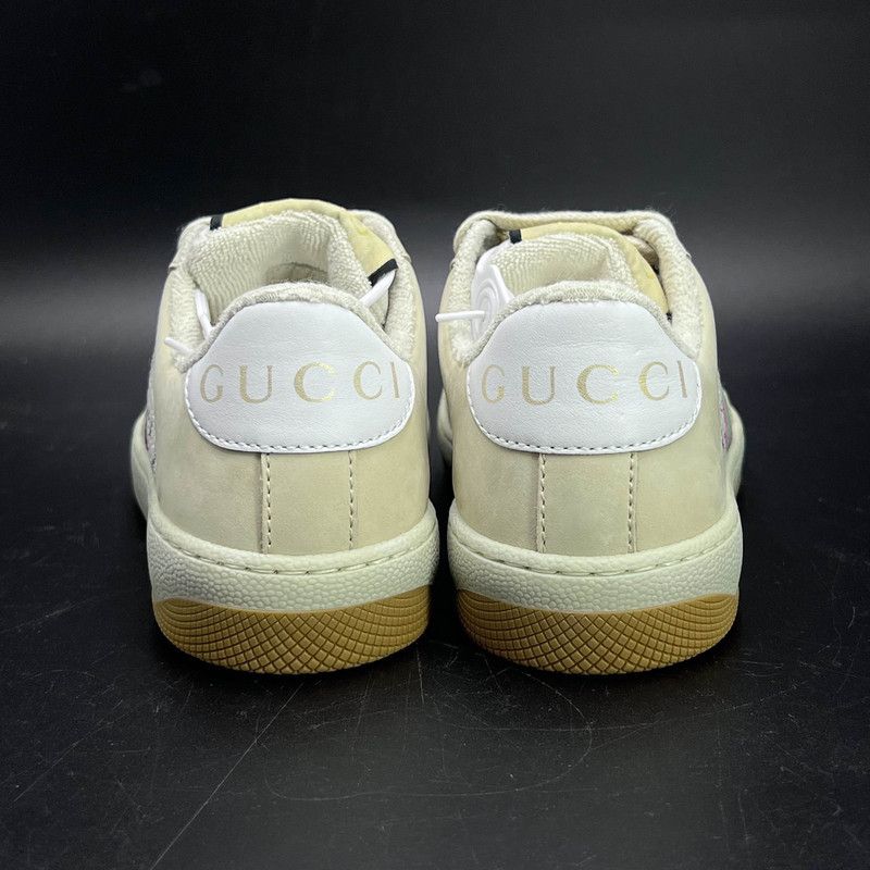 Gucci Gucci Kids Beige Round-Toe Low-Top Sneakers 0079 Size US 11 / EU 44 - 3 Thumbnail