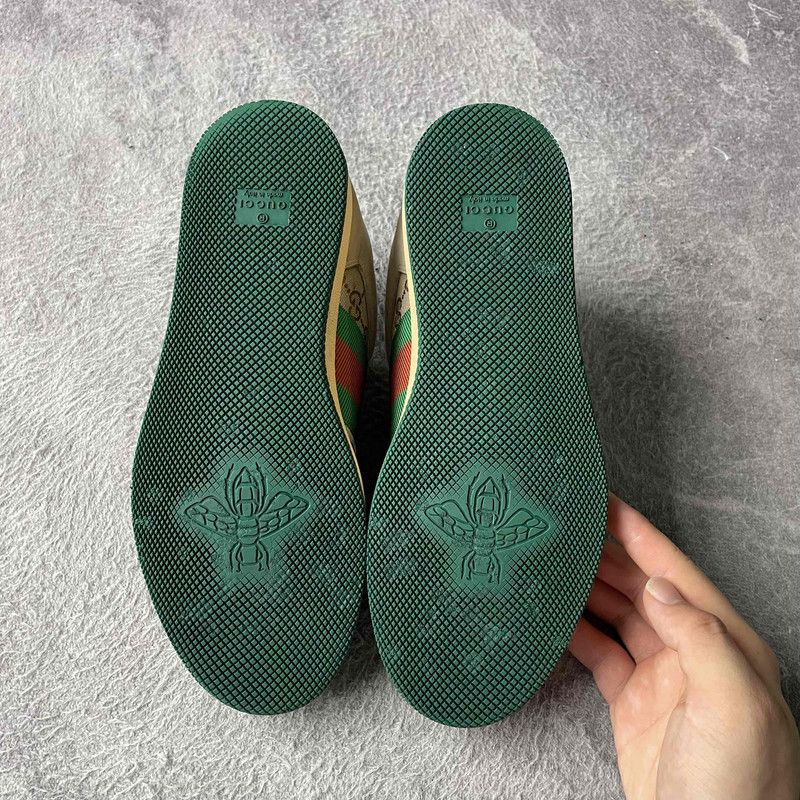 Gucci Gucci Screener Leather Sneakers in Green 0079 Size US 8 / EU 41 - 4 Thumbnail