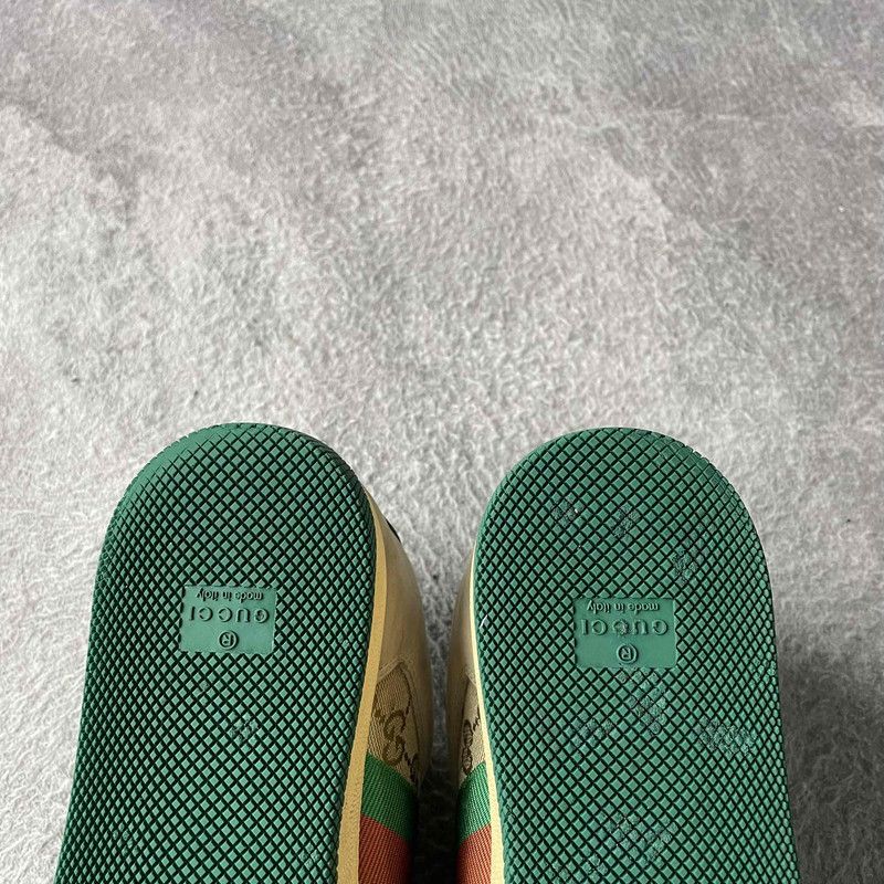 Gucci Gucci Screener Leather Sneakers in Green 0079 Size US 8 / EU 41 - 6 Thumbnail