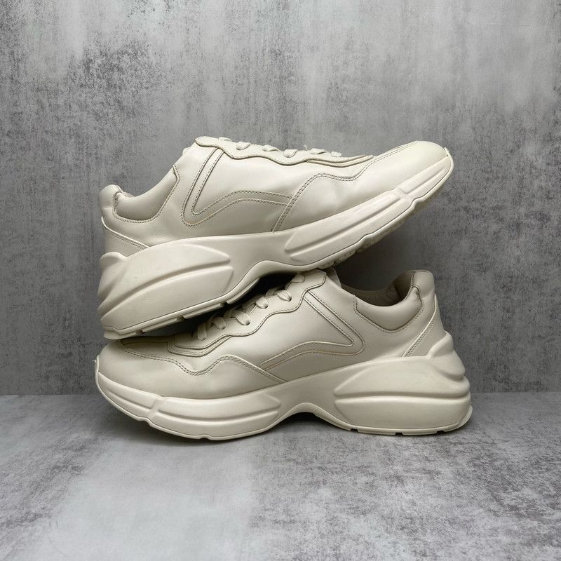Gucci Gucci Rhyton Leather Low-Top Sneakers for Men 0079 Size US 9 / EU 42 - 3 Thumbnail