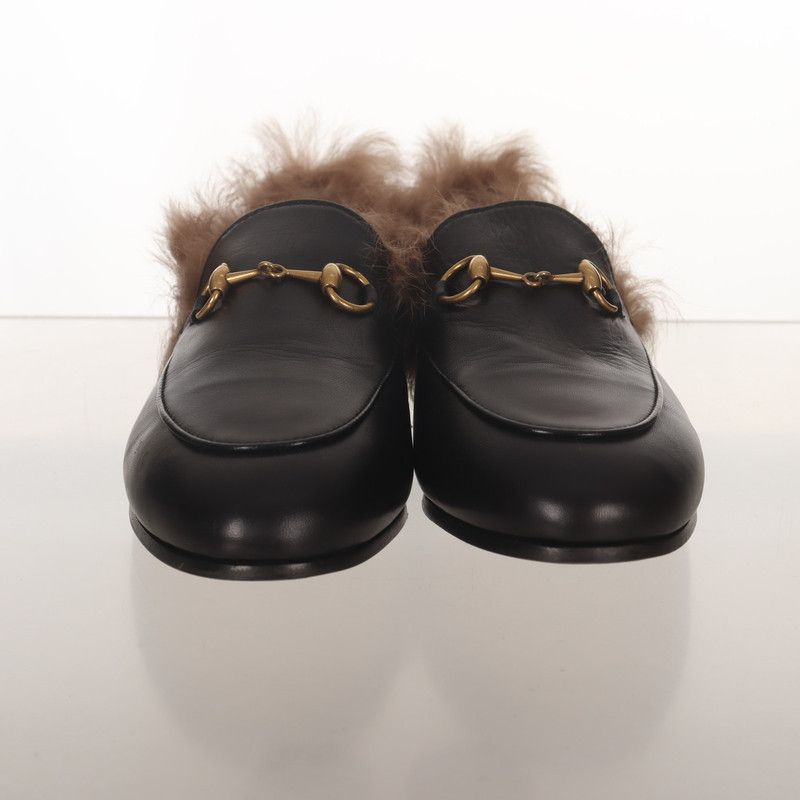 Gucci Gucci Black Fur-Lined Loafers 0079 Size US 6.5 / EU 39-40 - 2 Thumbnail