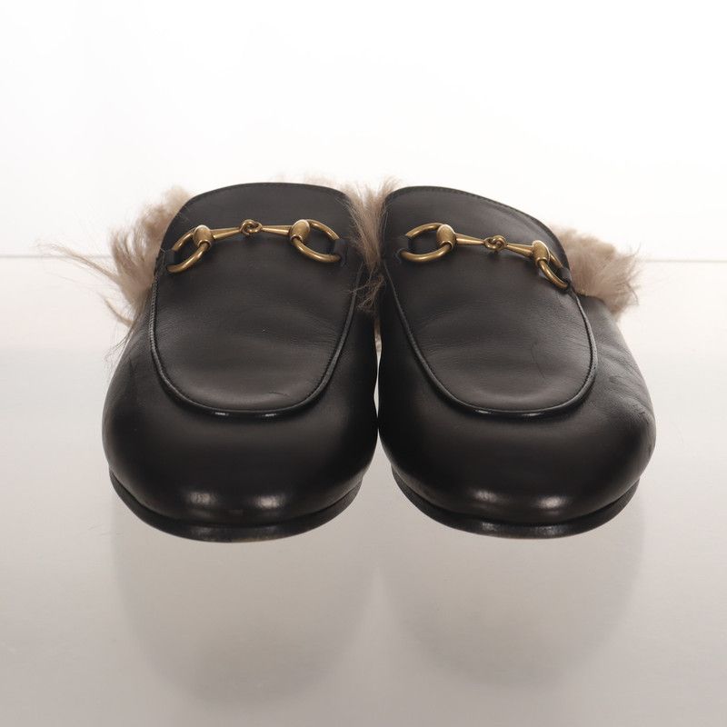 Gucci Gucci Black Lambskin Flat Mule Slippers 0079 Size US 6.5 / EU 39-40 - 2 Thumbnail