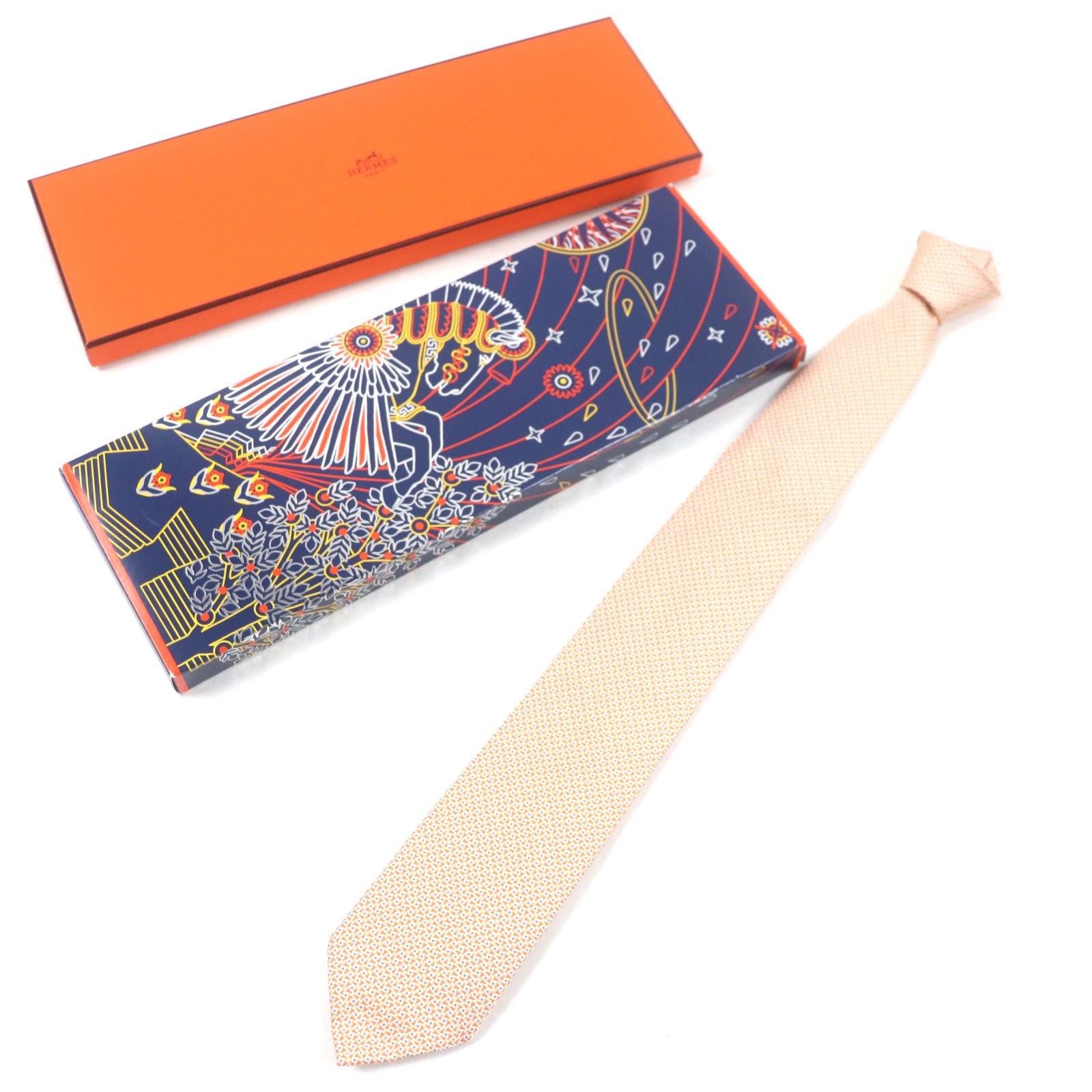 Hermes Hermes Hermes Silk Tie Cotton Necktie DUTY FREE for USA Size ONE SIZE - 2 Thumbnail