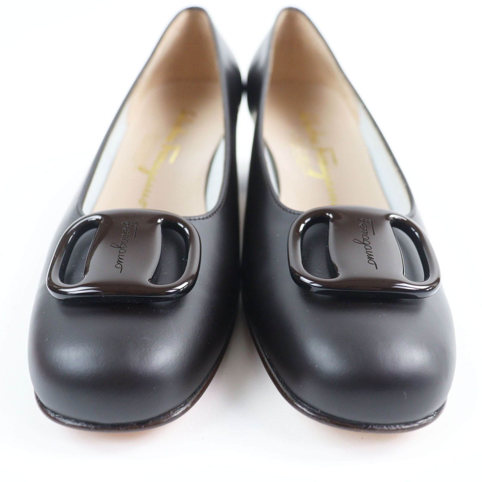 Salvatore Ferragamo Salvatore Ferragamo Salvatore Ferragamo Vala Leather Pumps Leather Shoes Size ONE SIZE - 3 Thumbnail