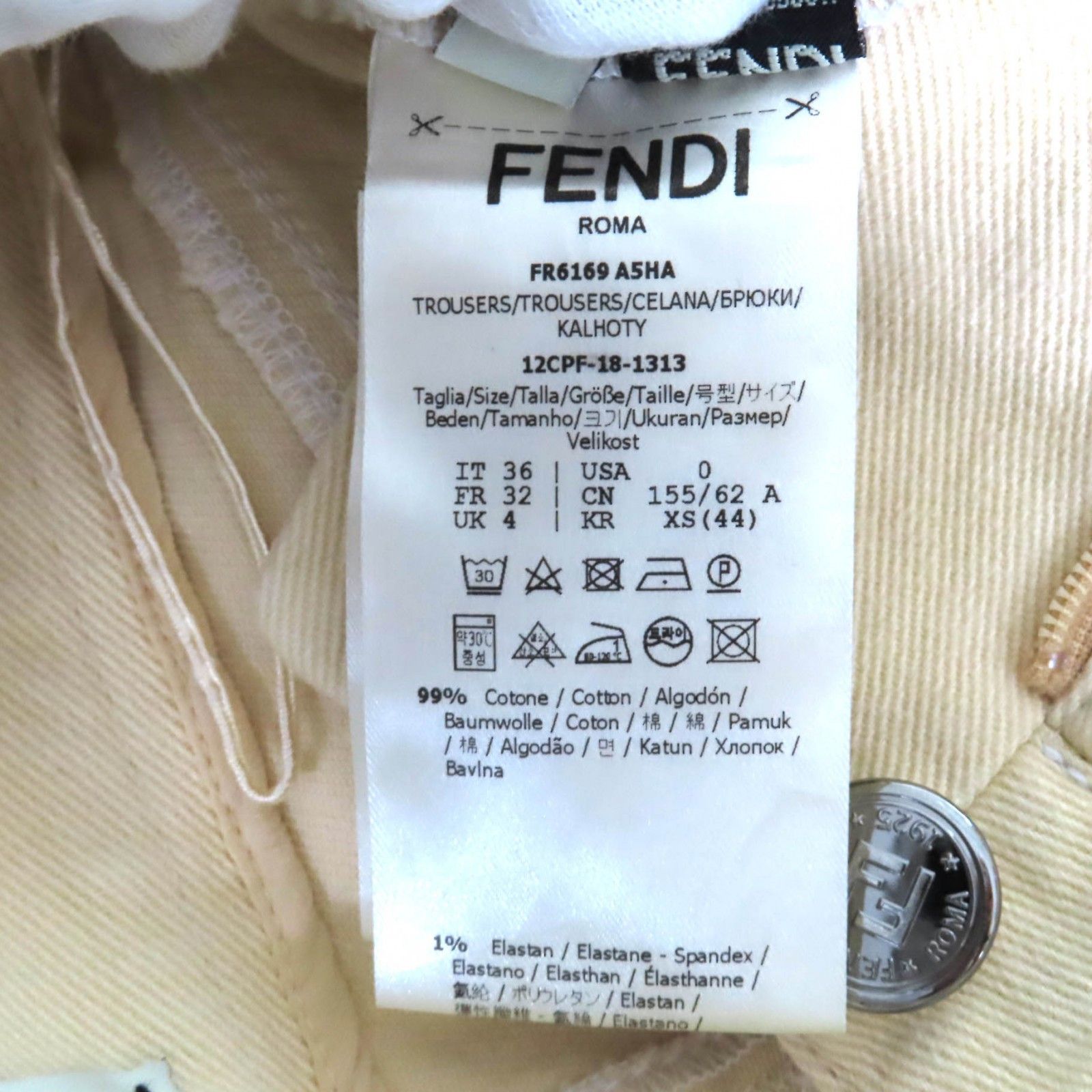 Fendi Fendi Fendi Cotton Denim Pants Cotton Pants FR6169 Size ONE SIZE - 10 Thumbnail