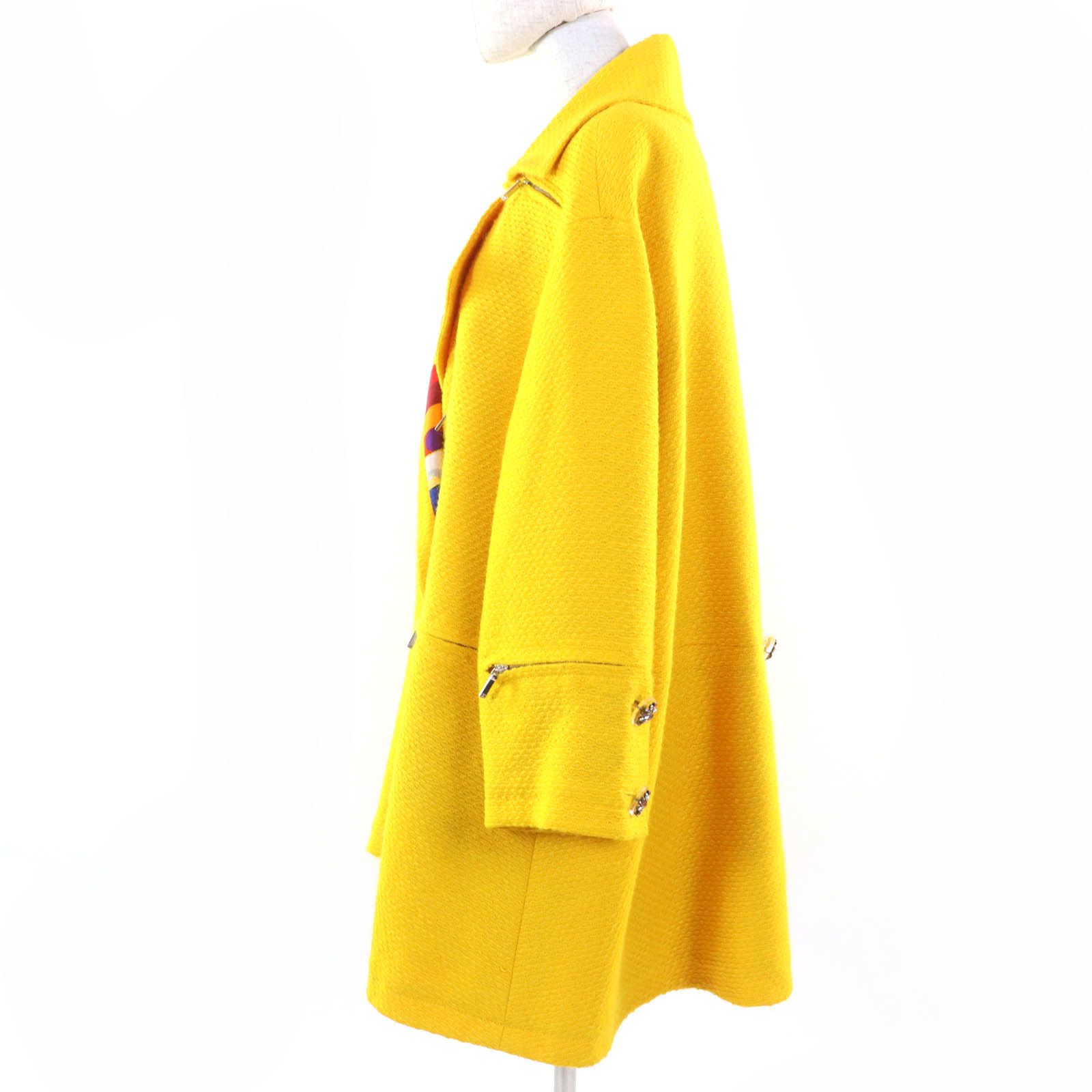 Chanel Chanel Chanel Tweed Wool Coat Leather Outerwear P50353W05578 Size ONE SIZE - 2 Thumbnail