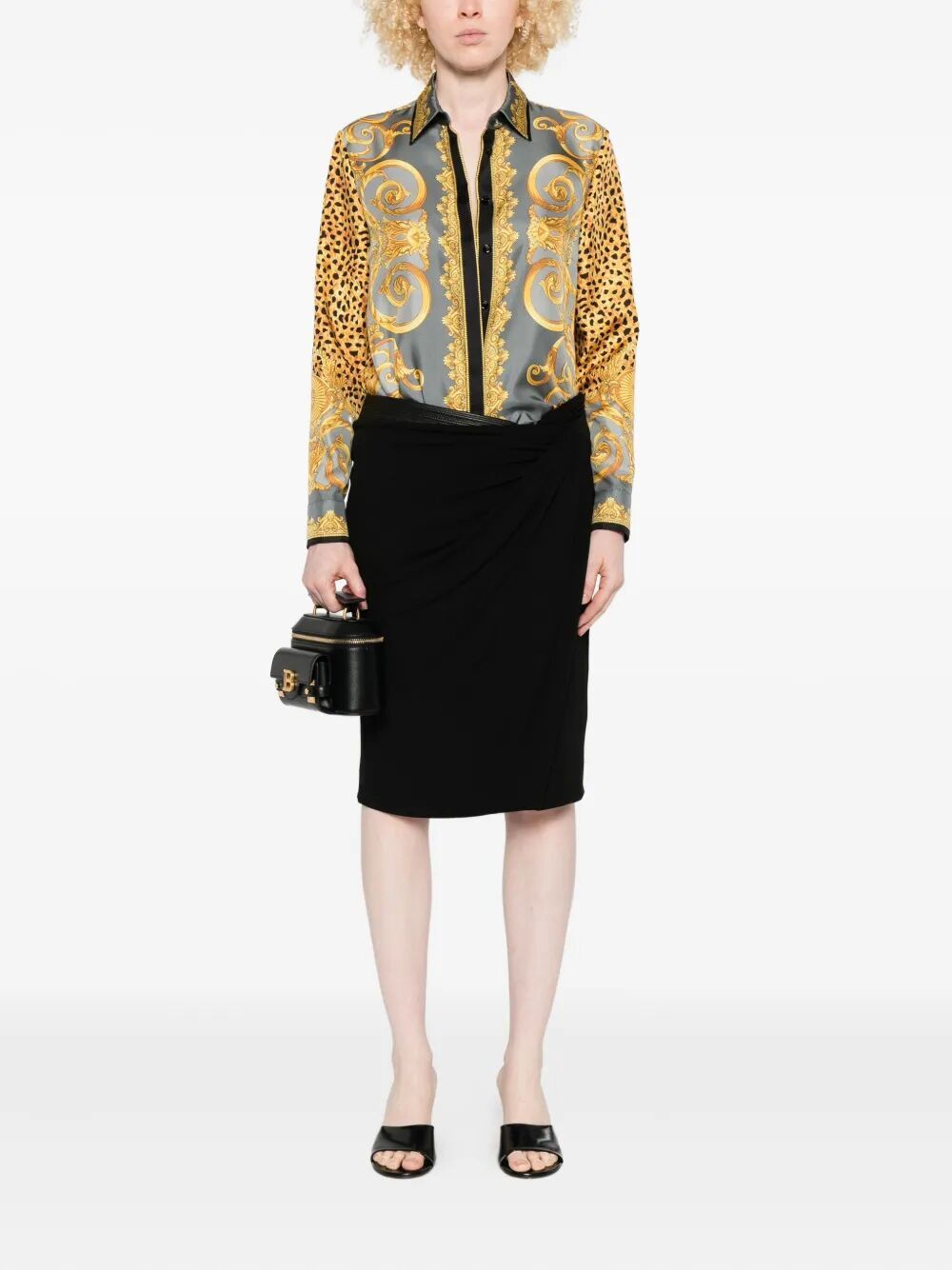 Versace SKIRT RESPONSIBLE STRETCH CREPE JERSEY Size 30" / US 8 / IT 44 - 5 Thumbnail