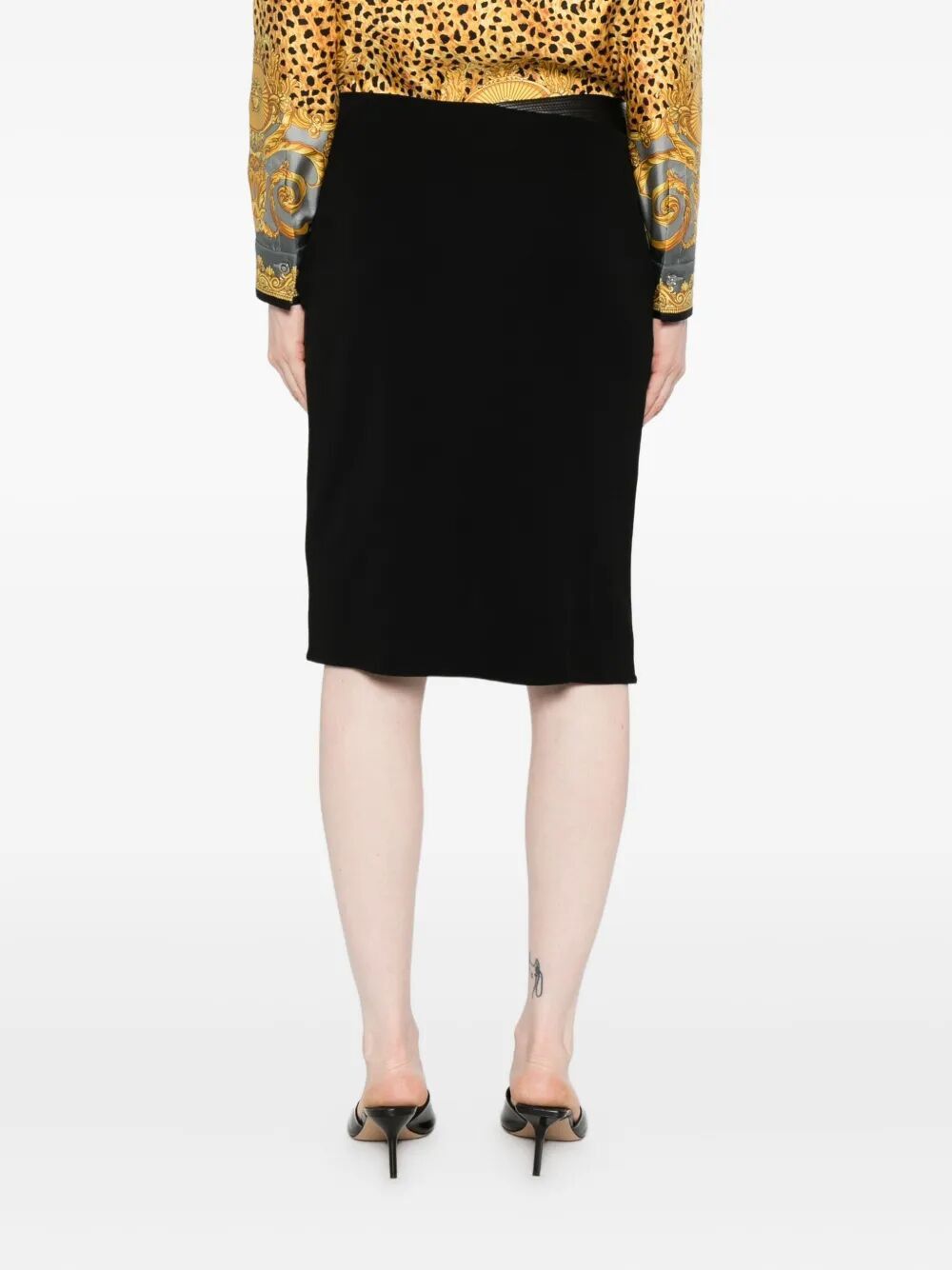 Versace SKIRT RESPONSIBLE STRETCH CREPE JERSEY Size 30" / US 8 / IT 44 - 2 Thumbnail