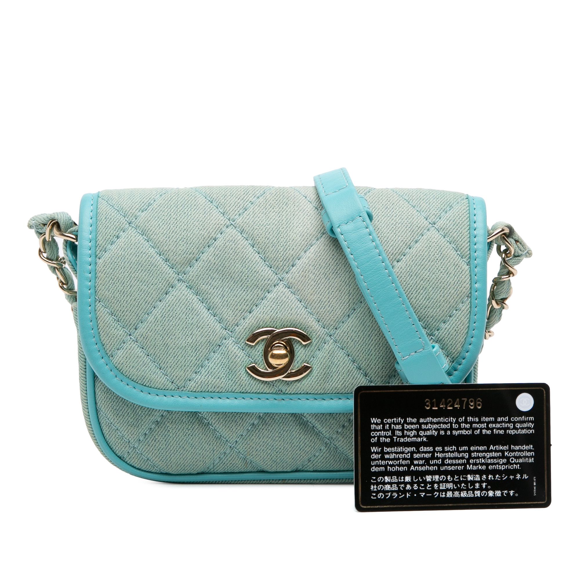 Chanel Chanel Mini CC Quilted Denim Messenger Flap Size ONE SIZE - 10 Thumbnail