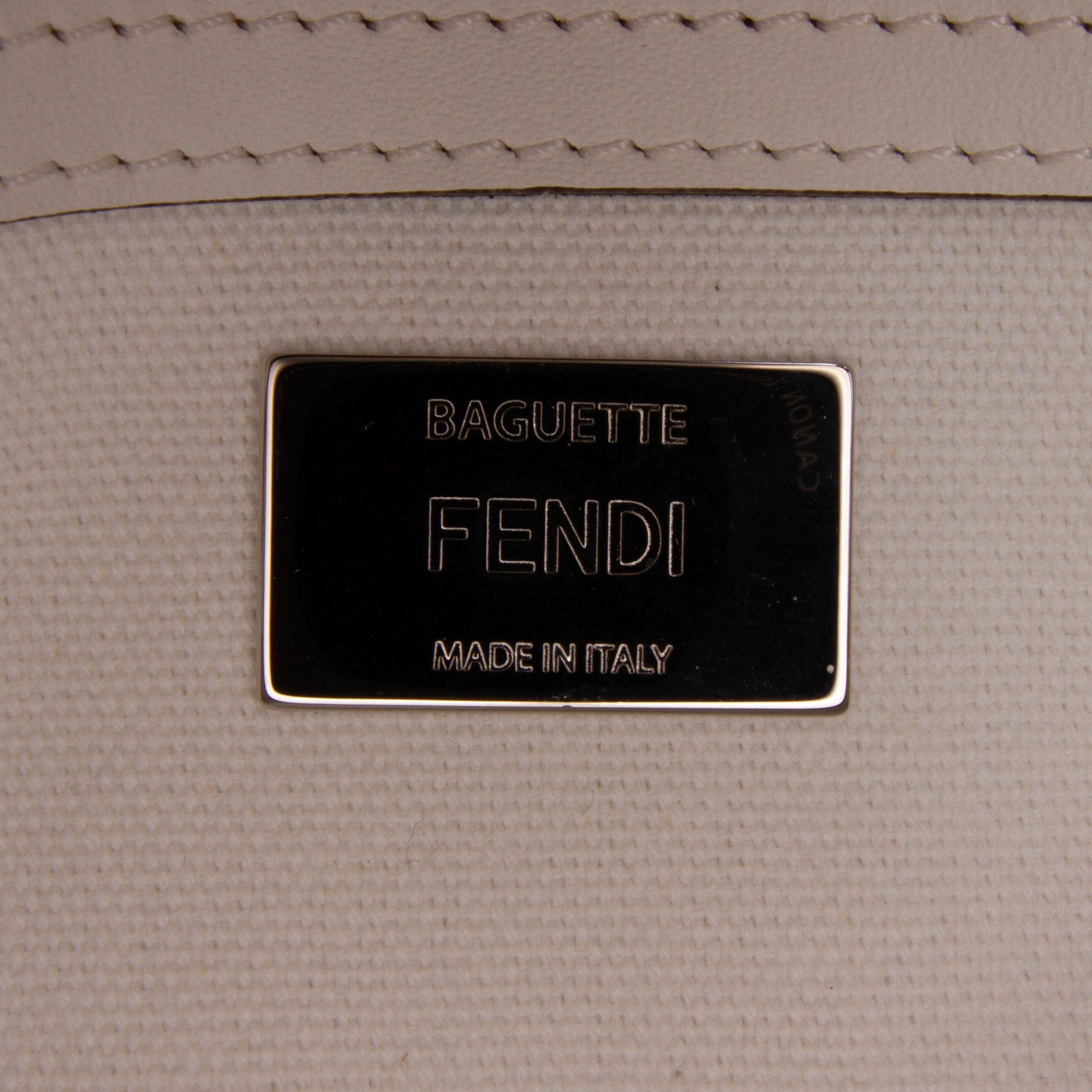 Fendi Fendi Zucca Embroidered Canvas Baguette Satchel Size ONE SIZE - 5 Thumbnail