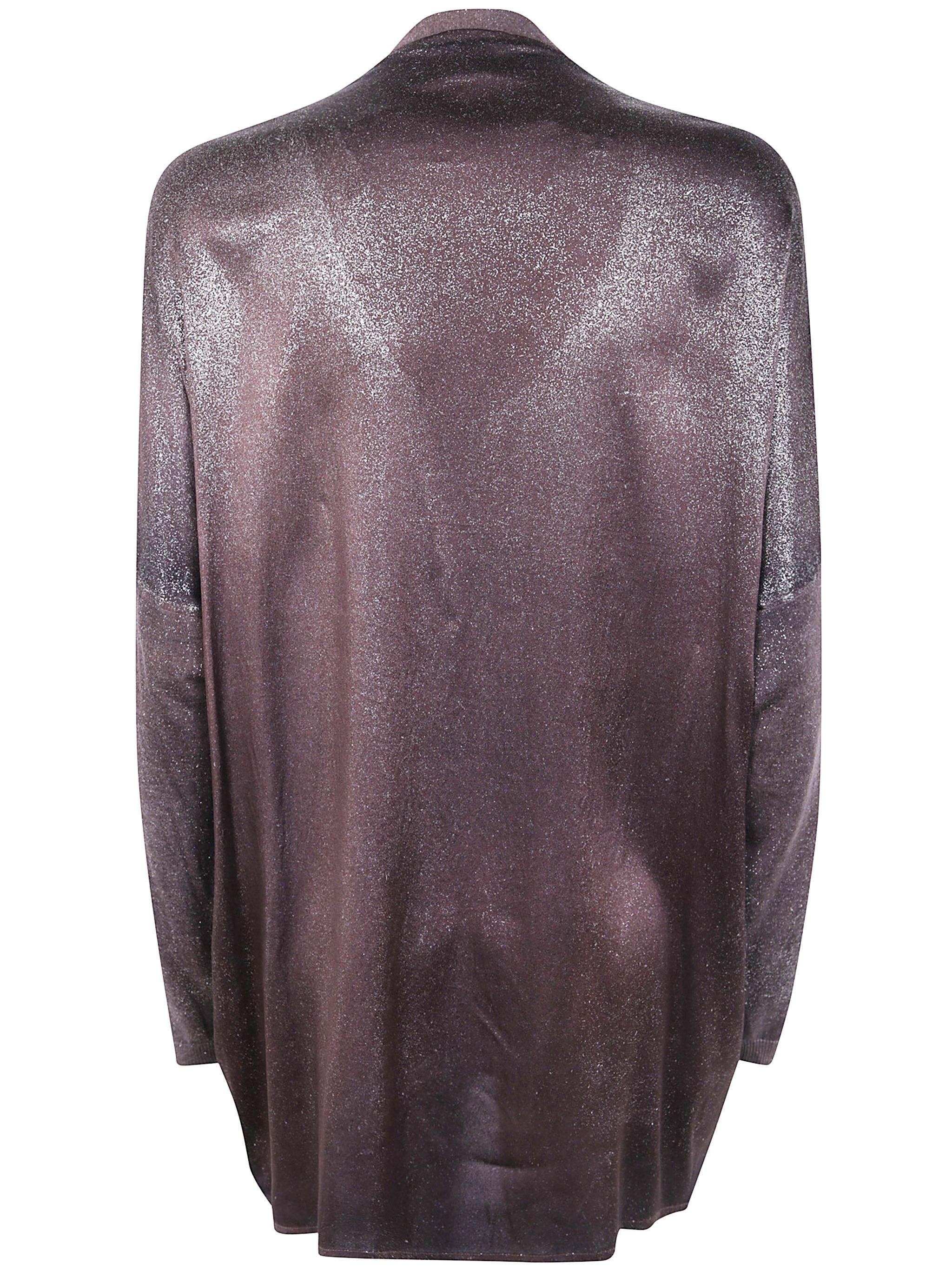 Avant Toi "STAR DUST" EFFECT LONG CARDIGAN WITH SILK ON BACK Size M / US 6-8 / IT 42-44 - 2 Thumbnail