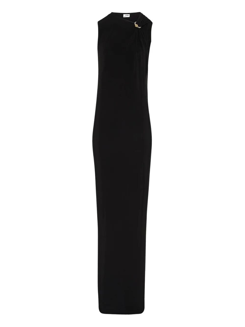 Jean Paul Gaultier STRETCH VISCOSE DOUBLE LAYER LONG DRESS WITH "GAULTIER" PIERCING Size S / US 4 / IT 40 - 4 Thumbnail