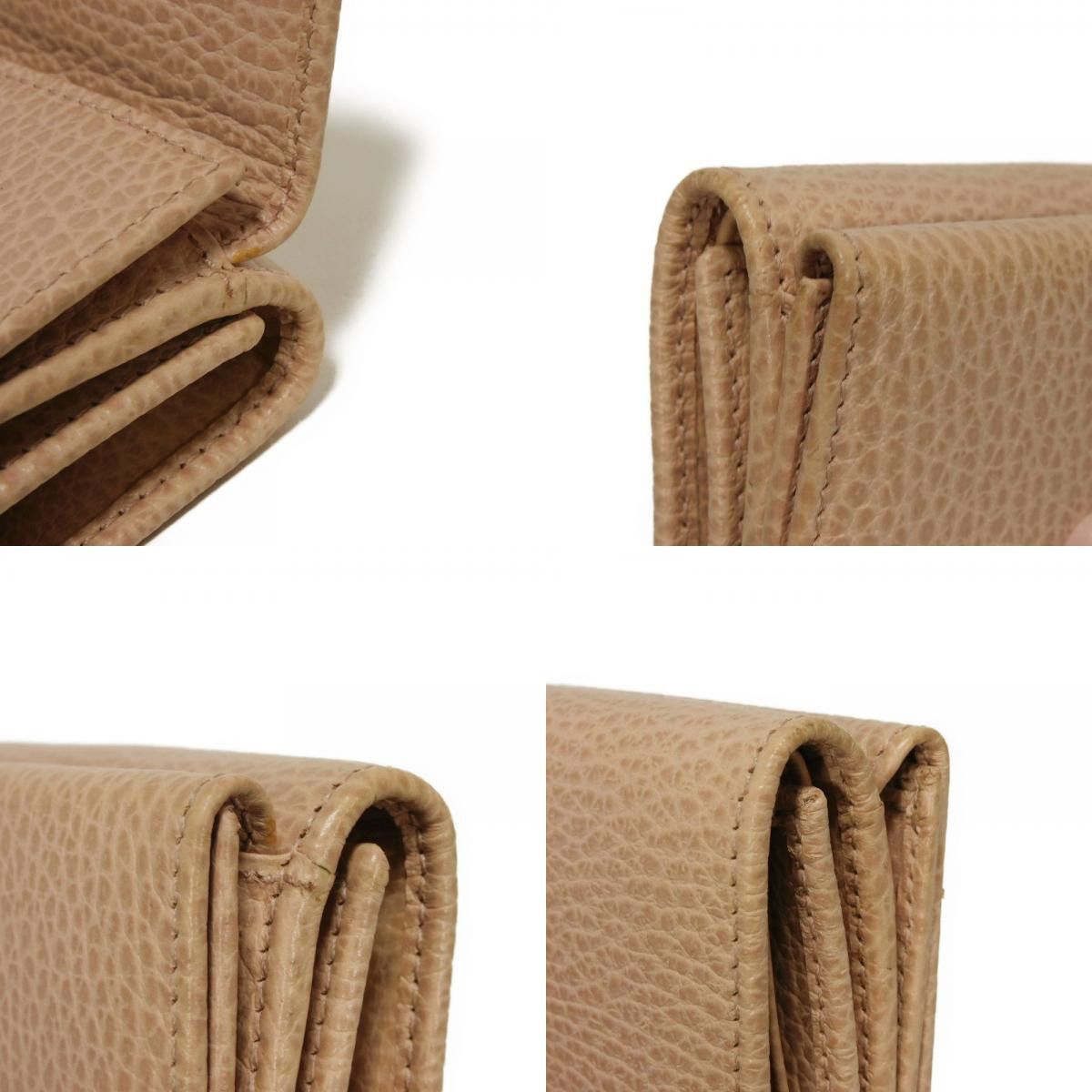 Gucci Gucci Gucci Double G Textured Leather Compact Wallet Leather Short Wallet 735212 Size ONE SIZE - 18 Thumbnail