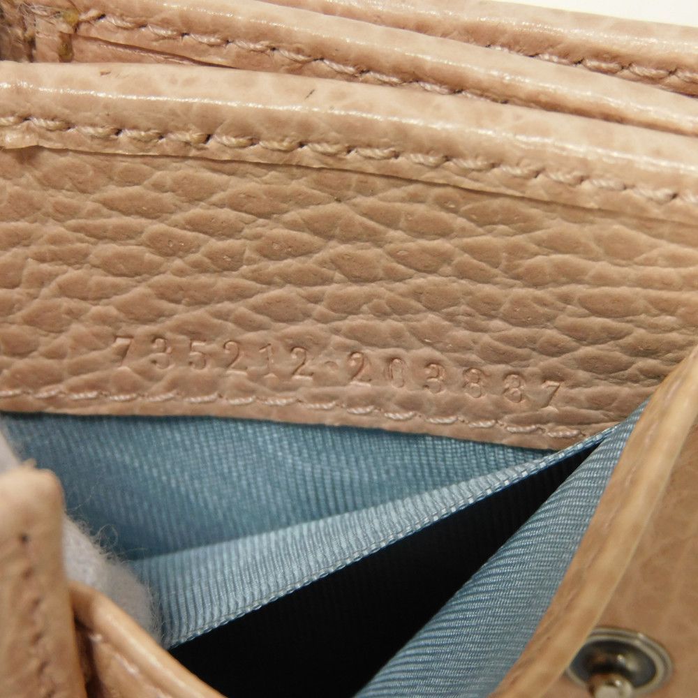 Gucci Gucci Gucci Double G Textured Leather Compact Wallet Leather Short Wallet 735212 Size ONE SIZE - 6 Thumbnail