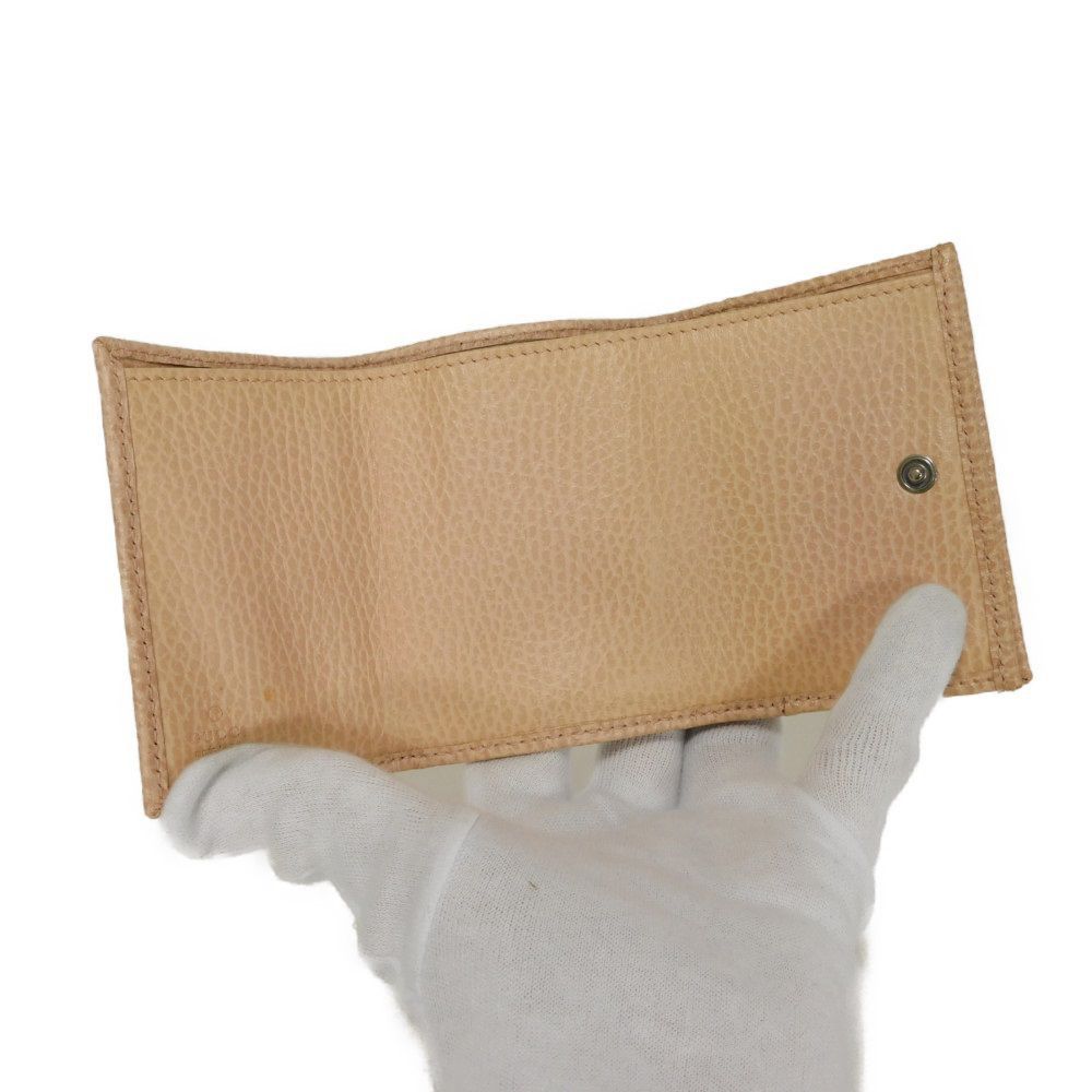 Gucci Gucci Gucci Double G Textured Leather Compact Wallet Leather Short Wallet 735212 Size ONE SIZE - 4 Thumbnail