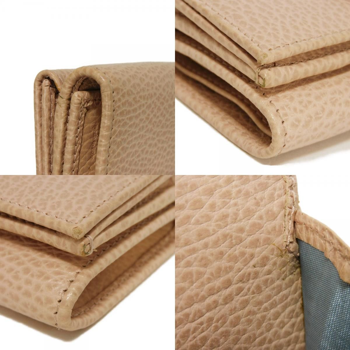 Gucci Gucci Gucci Double G Textured Leather Compact Wallet Leather Short Wallet 735212 Size ONE SIZE - 19 Thumbnail