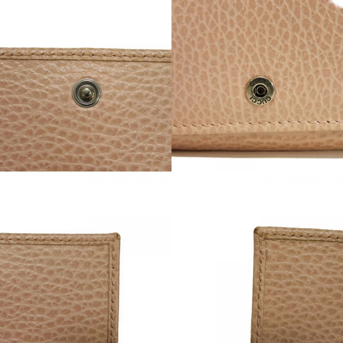 Gucci Gucci Gucci Double G Textured Leather Compact Wallet Leather Short Wallet 735212 Size ONE SIZE - 17 Thumbnail