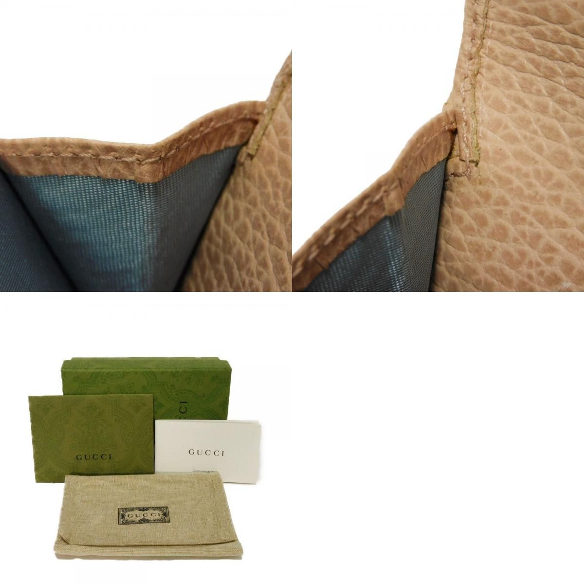 Gucci Gucci Gucci Double G Textured Leather Compact Wallet Leather Short Wallet 735212 Size ONE SIZE - 20 Thumbnail
