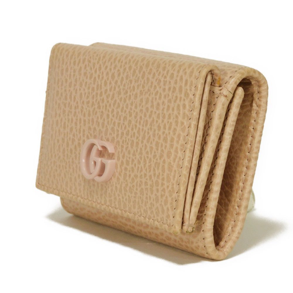Gucci Gucci Gucci Double G Textured Leather Compact Wallet Leather Short Wallet 735212 Size ONE SIZE - 2 Thumbnail