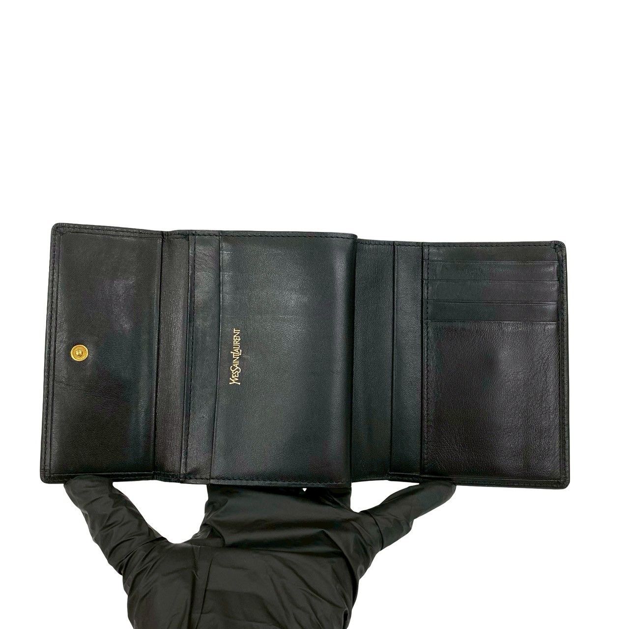 Yves Saint Laurent Yves Saint Laurent Yves Saint Laurent Leather Wallet Leather Short Wallet Size ONE SIZE - 8 Thumbnail