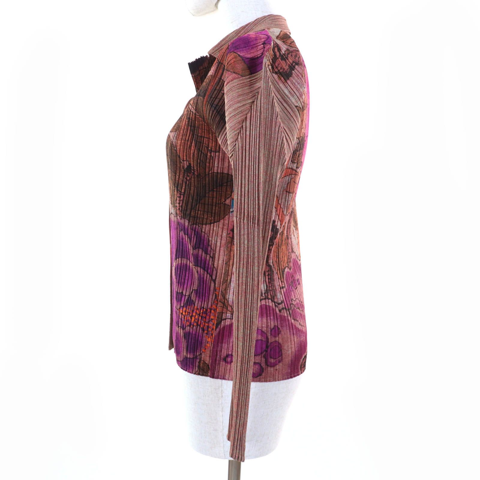 Issey Miyake Issey Miyake PLEATS PLEASE Peony Botanical Flower Rare Peony Cotton Shirt Others Tops DUTY FREE for USA Size ONE SIZE - 2 Thumbnail
