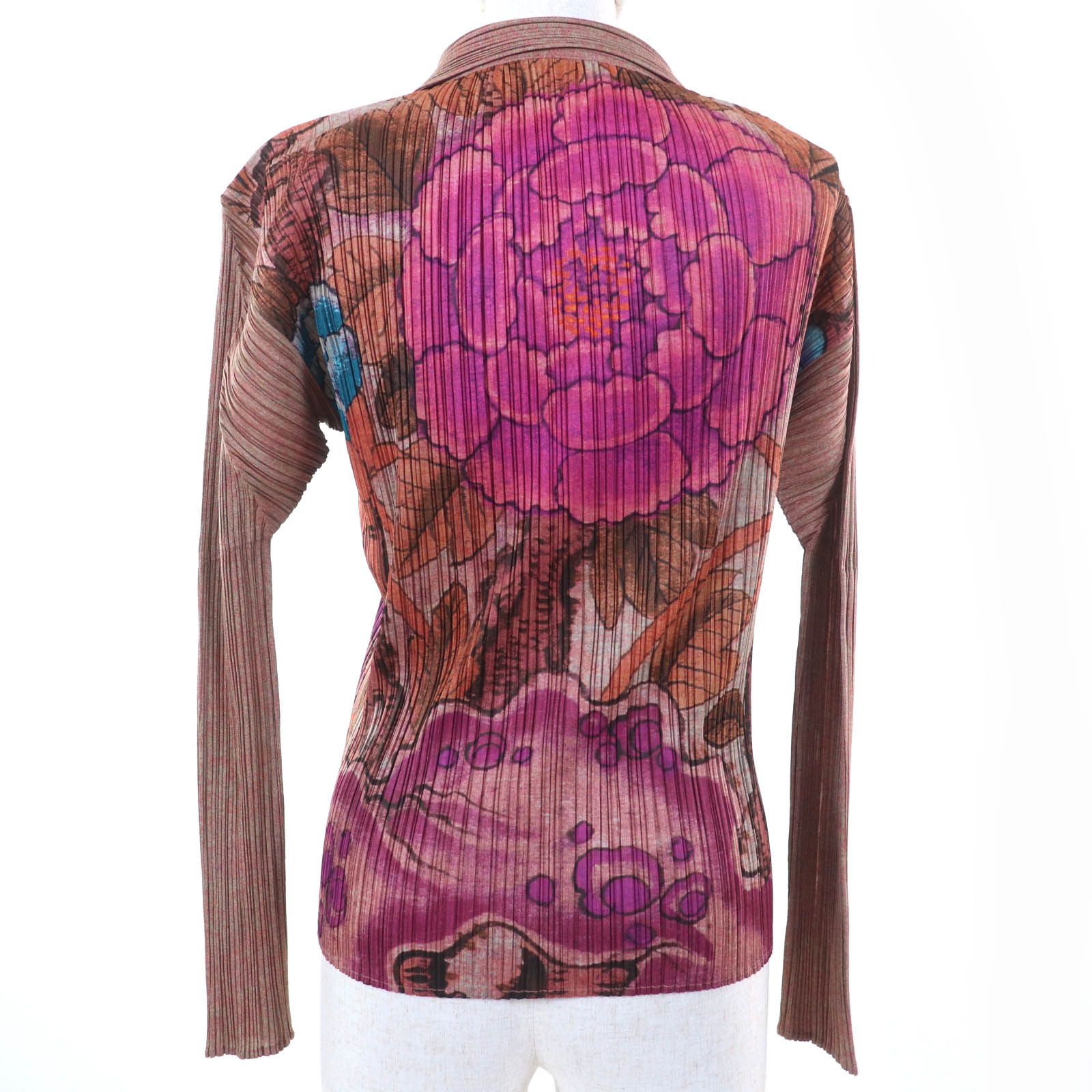 Issey Miyake Issey Miyake PLEATS PLEASE Peony Botanical Flower Rare Peony Cotton Shirt Others Tops DUTY FREE for USA Size ONE SIZE - 3 Thumbnail