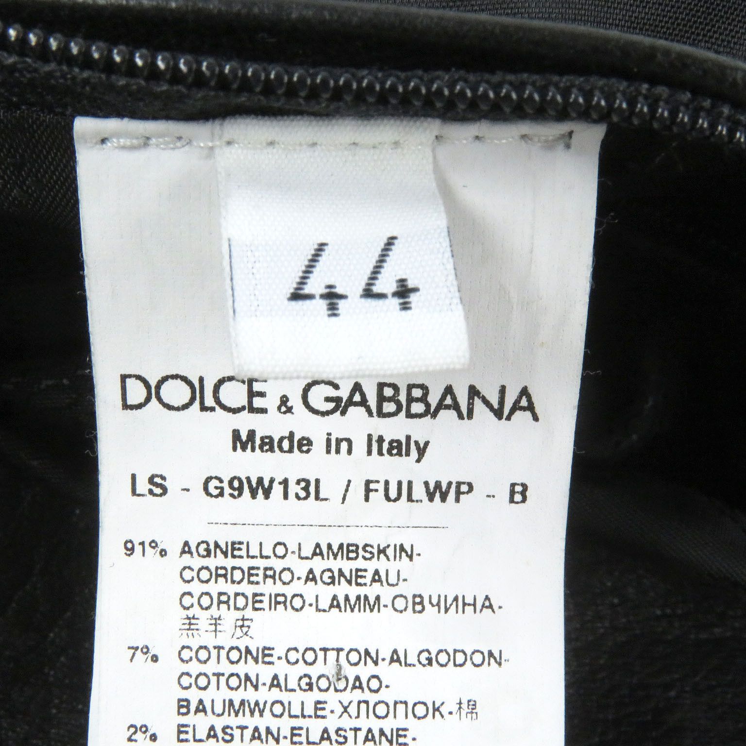 Dolce & Gabbana Dolce & Gabbana Dolce&Gabbana Lamb Leather Jacket Leather Outerwear DUTY FREE for USA Size ONE SIZE - 7 Thumbnail