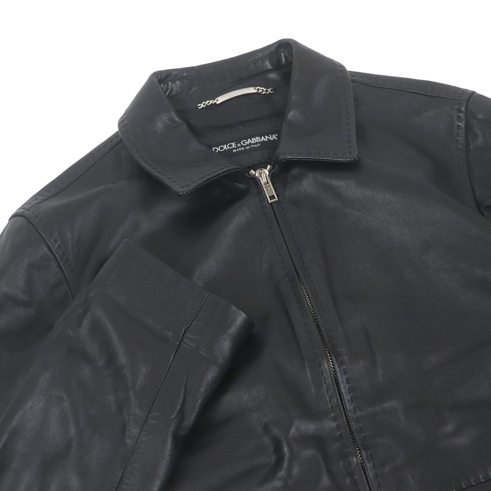 Dolce & Gabbana Dolce & Gabbana Dolce&Gabbana Lamb Leather Jacket Leather Outerwear DUTY FREE for USA Size ONE SIZE - 2 Thumbnail