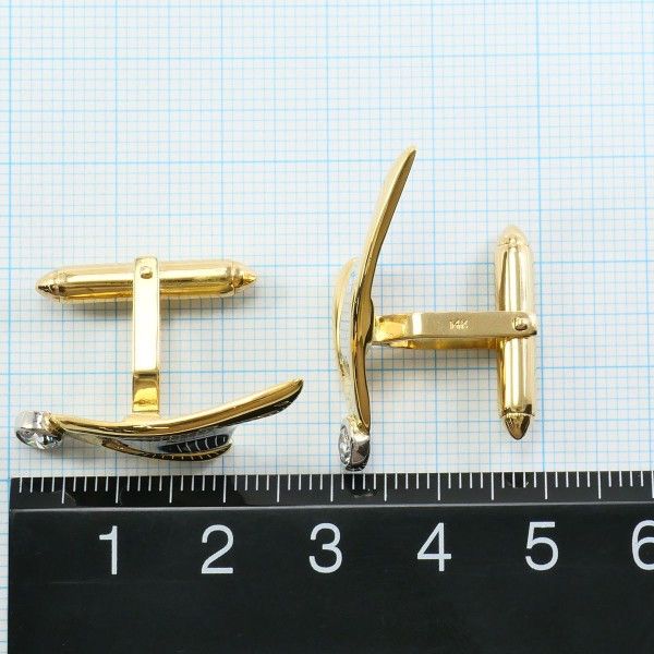 Other Other Pt900 Au750 14K YG Cufflinks Diamond Cufflinks Metal Cufflinks Size ONE SIZE - 6 Thumbnail