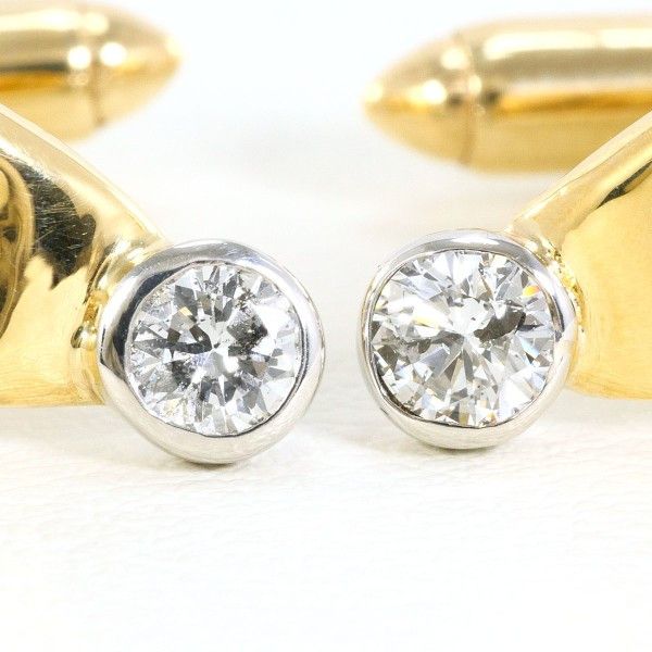 Other Other Pt900 Au750 14K YG Cufflinks Diamond Cufflinks Metal Cufflinks Size ONE SIZE - 2 Thumbnail