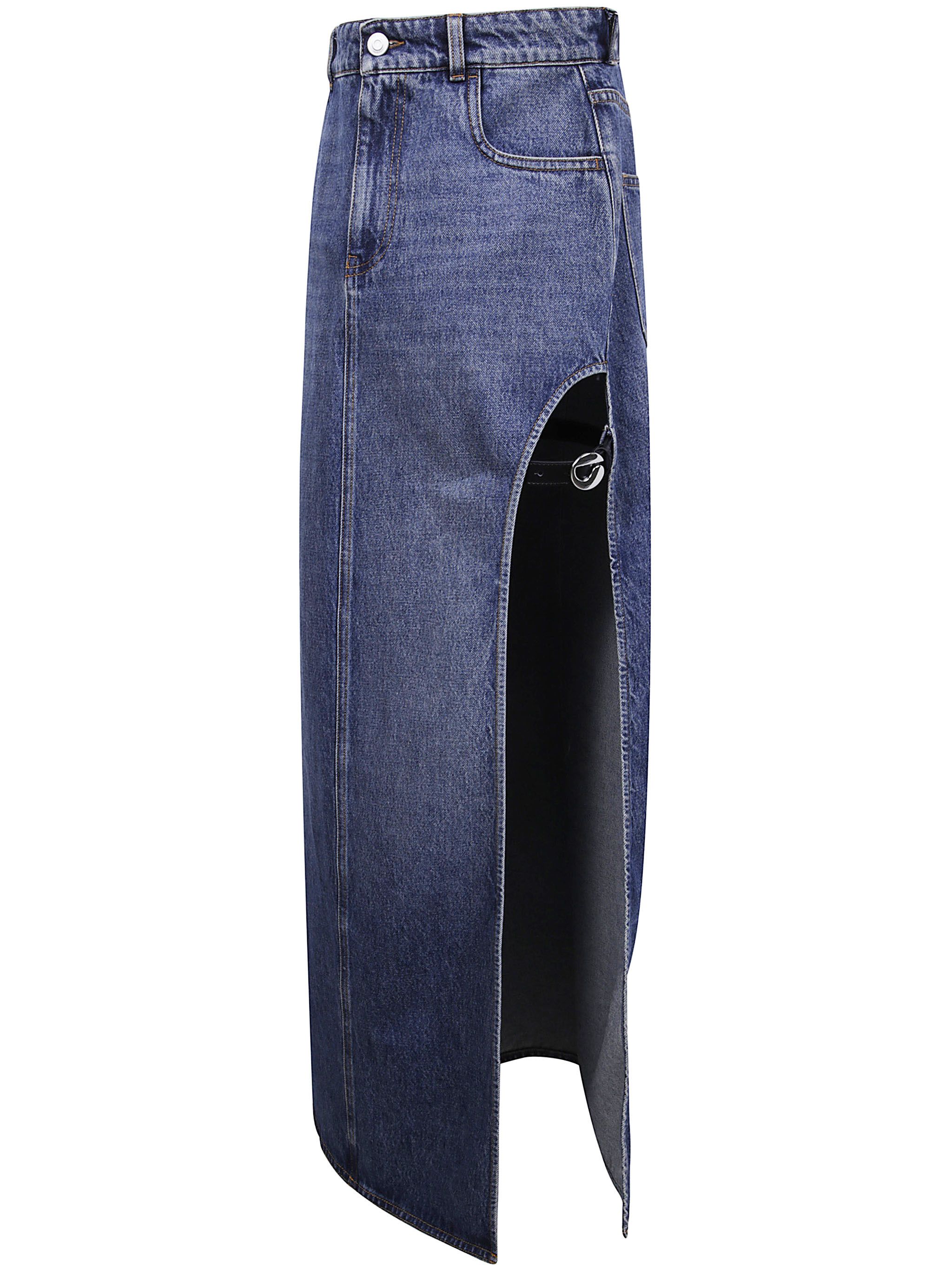 Coperni GARTER BELT DENIM SKIRT Size 28" / US 6 / IT 42 - 3 Thumbnail