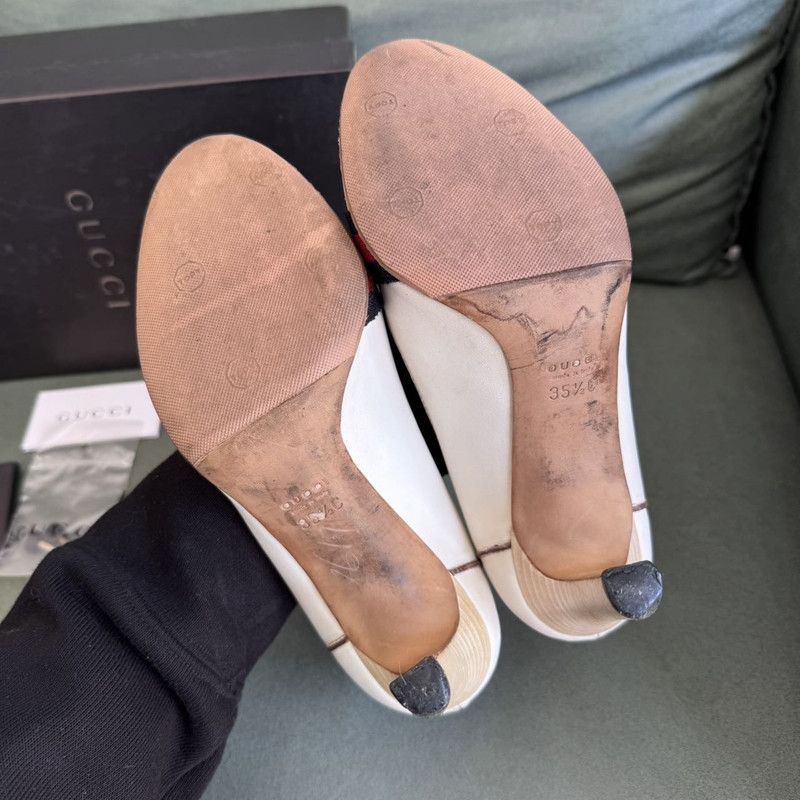 Gucci Gucci White High Heels with Signature Details 0079 Size US 8 / IT 38 - 5 Thumbnail