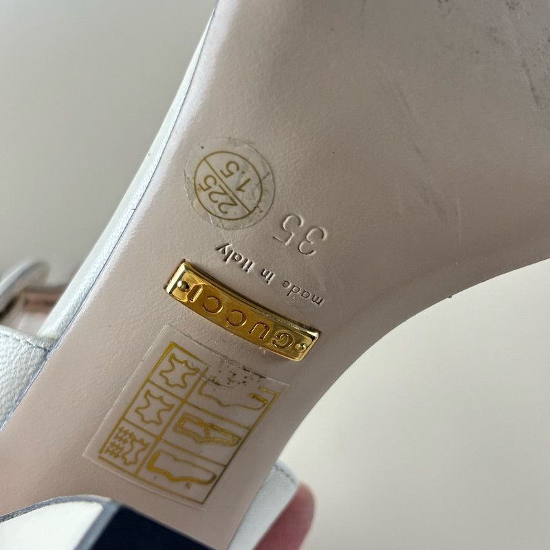Gucci Gucci Beige High Heel Sandals with Floral Detail 0079 Size US 8 / IT 38 - 4 Thumbnail