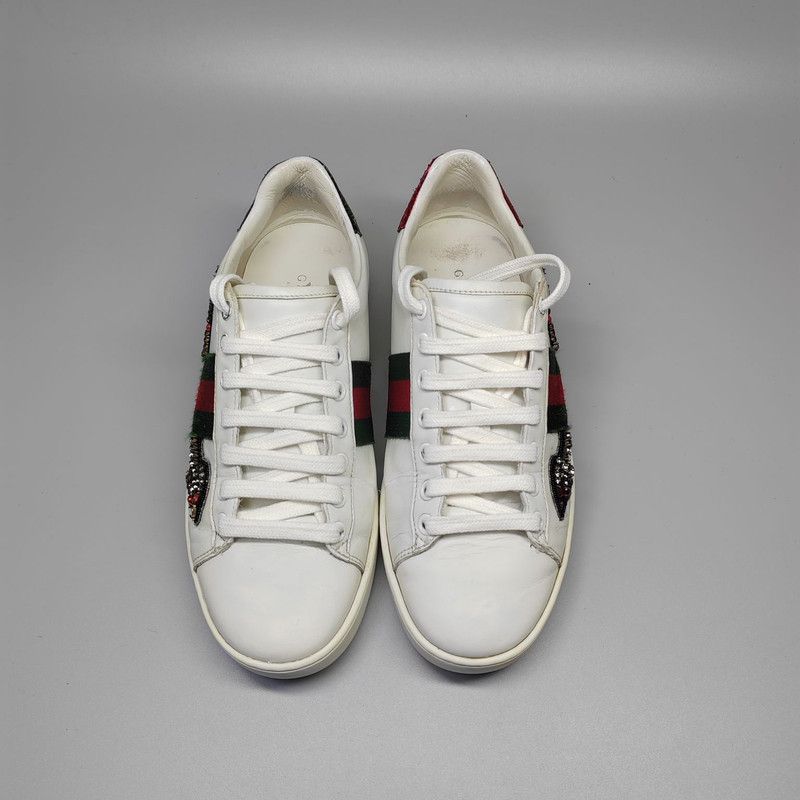 Gucci Gucci Ace Embroidered Fashion Sneakers for Women 0079 Size US 6.5 / IT 36.5 - 12 Thumbnail
