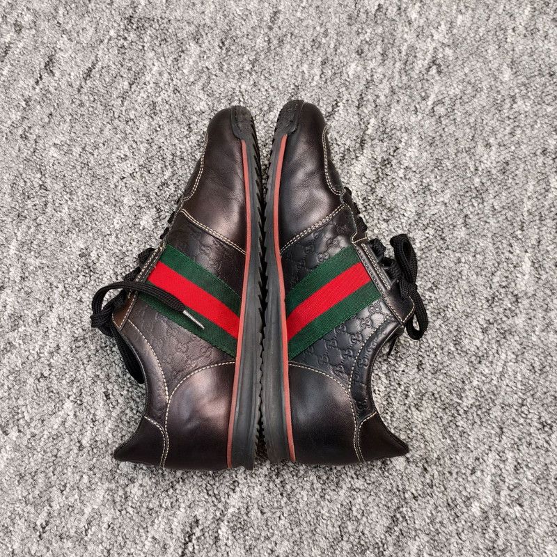 Gucci Gucci Black Leather Casual Sneakers for Women 0079 Size US 6.5 / IT 36.5 - 10 Thumbnail