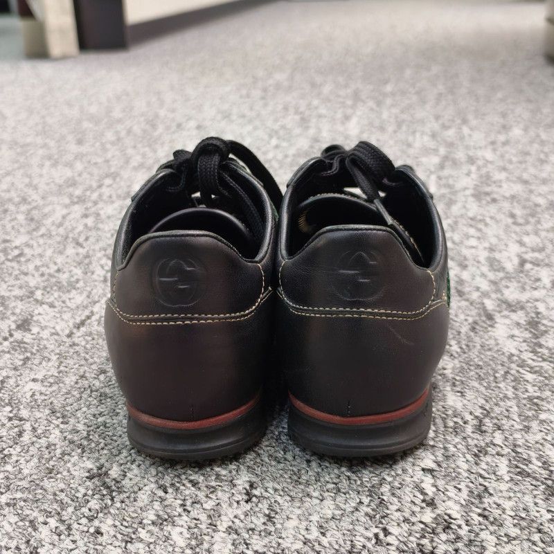 Gucci Gucci Black Leather Casual Sneakers for Women 0079 Size US 6.5 / IT 36.5 - 3 Thumbnail